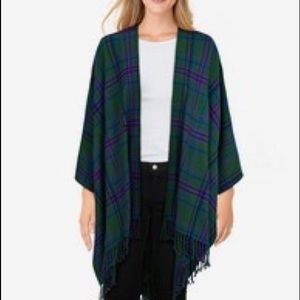 Hayes Plaid Blanket Cape